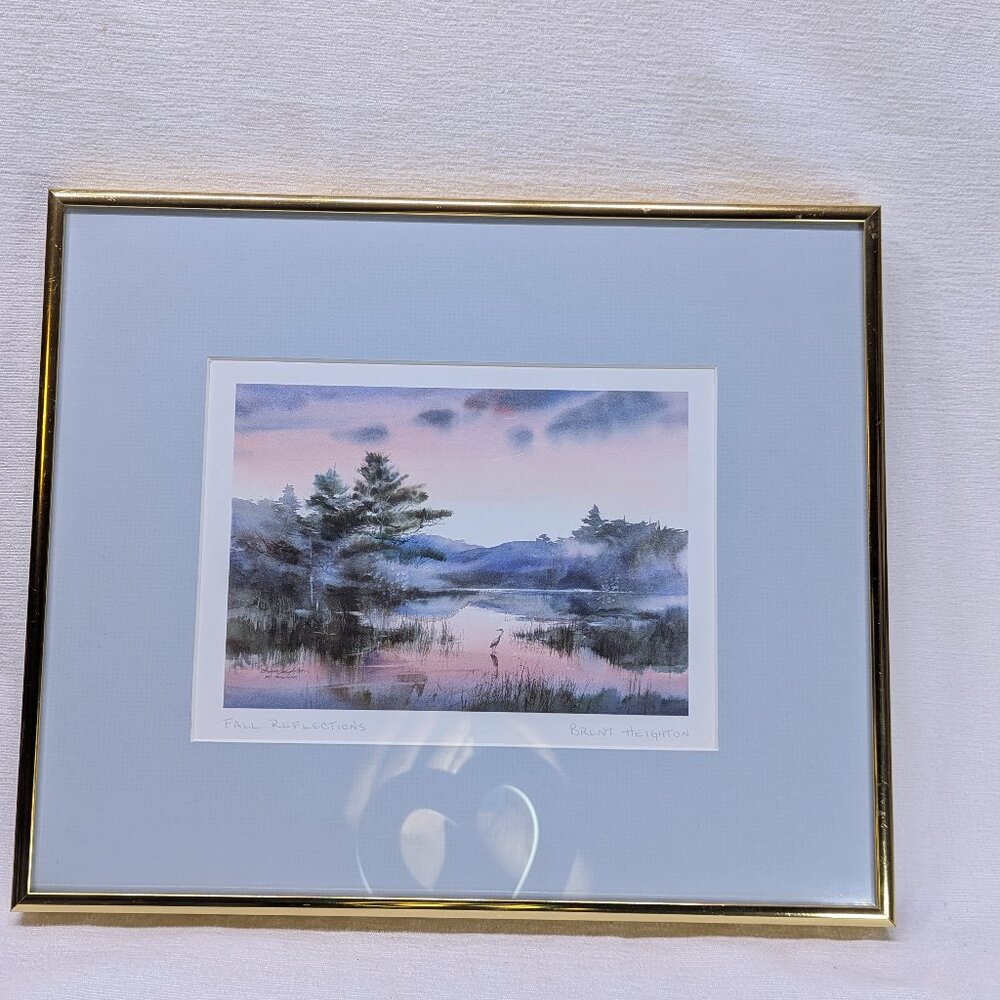 Vintage "Fall Reflections" signed By Brent Heighton